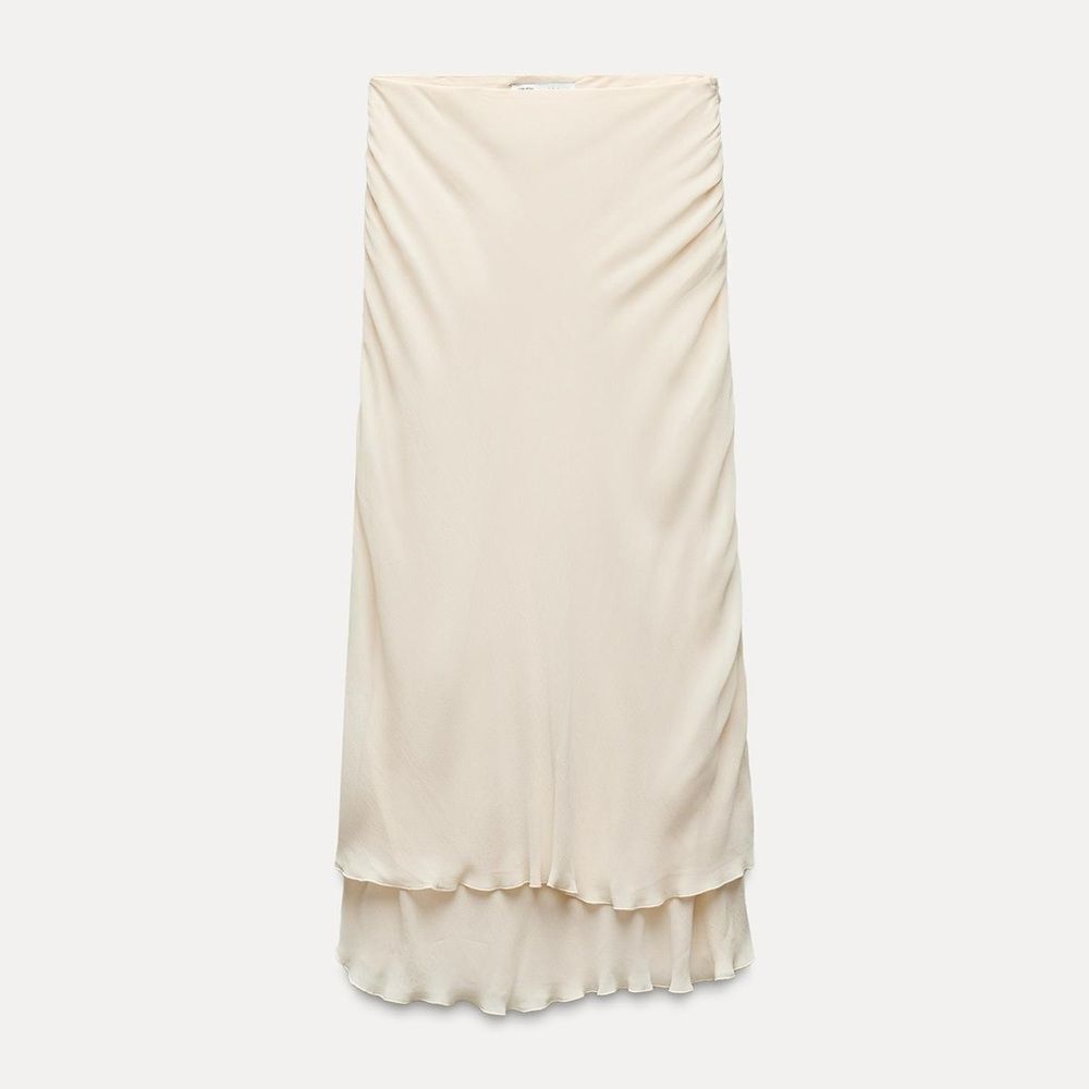 Zara double layer midi skirt ZW collection - Picture 5 of 7